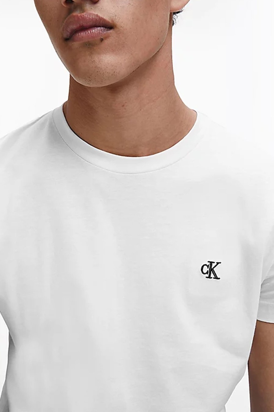 Uomo Calvin Klein | T-Shirt Calvin Klein Essential Slim Tee Bianco