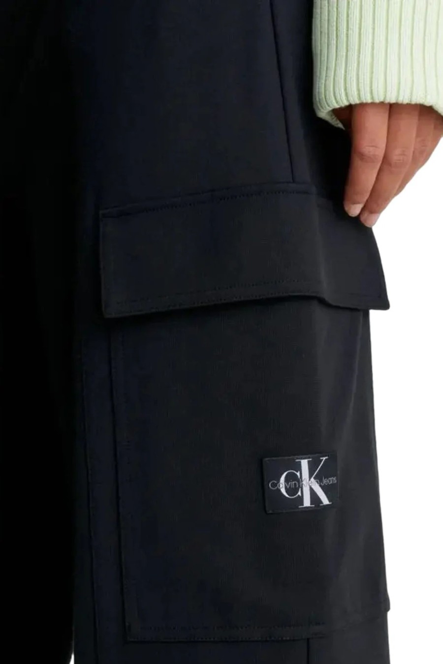 Donna Calvin Klein | Pantaloni A Palazzo Calvin Klein High Rise Milano Nero