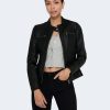 Donna Only | Giacchetto Only Bandit Faux Leather Biker Noos Nero