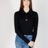 Donna Tommy Hilfiger | Maglia Tommy Hilfiger Half Zip Thru Nero