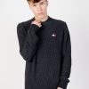 Uomo Tommy Hilfiger | Maglione Tommy Hilfiger Tjm Reg Tonal Xs Bad Nero