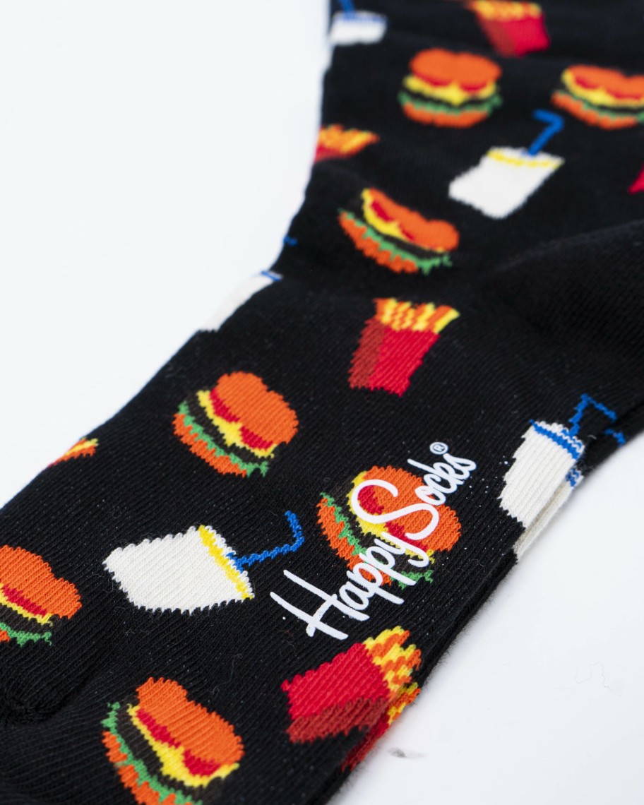 Donna Happy Socks | Calzini Happy Socks Hamburger Nero