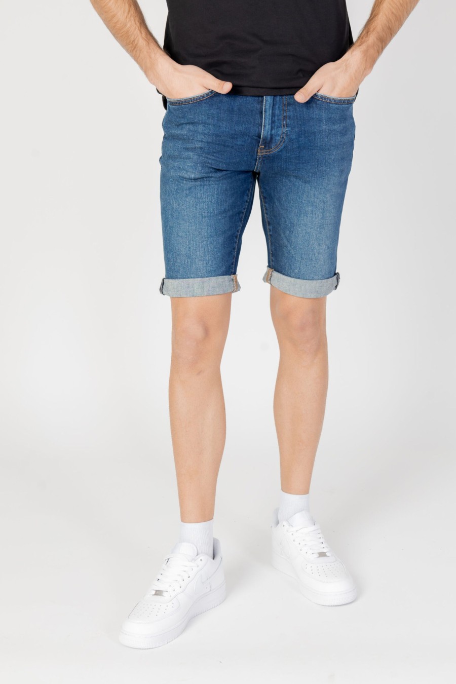 Uomo Gas | Bermuda Gas Albert Short Rev Denim