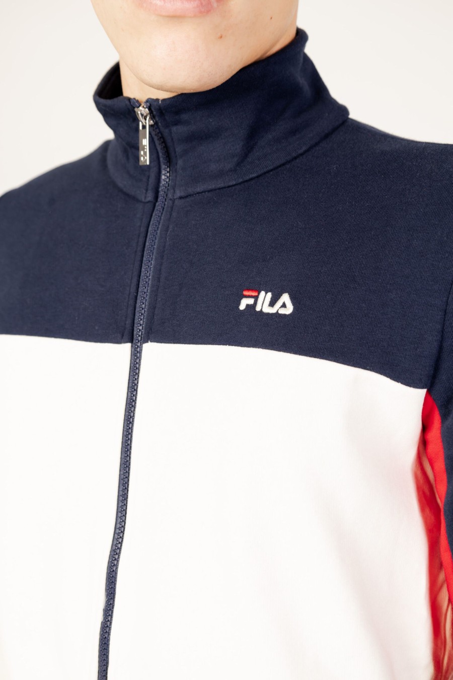 Uomo Fila | Felpa Senza Cappuccio Fila Biedenkopf Track Zip Panna