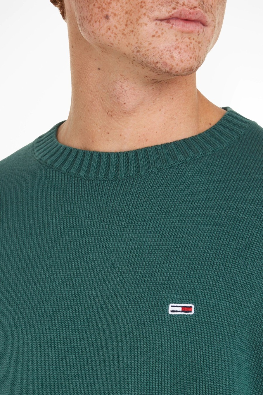 Uomo Tommy Hilfiger | Maglione Tommy Hilfiger Essntls C-N Verde