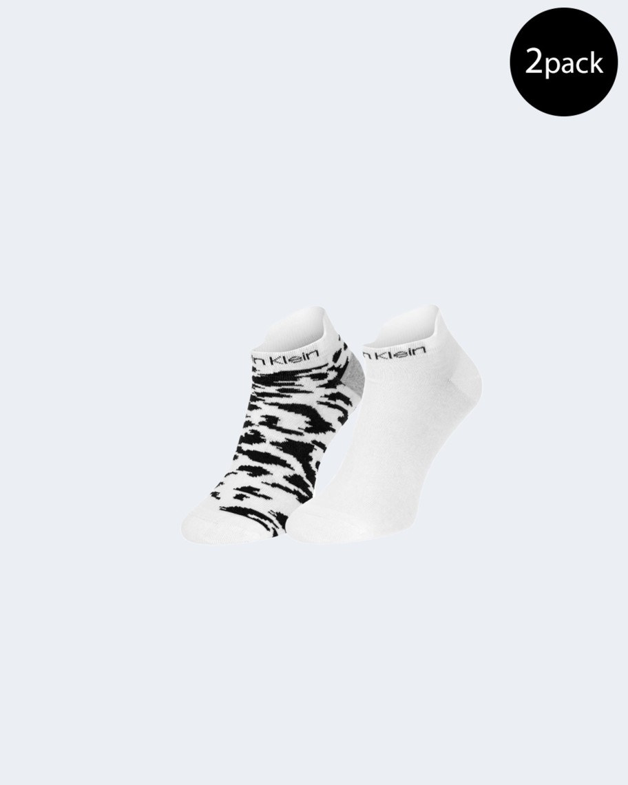 Donna Calvin Klein | Calzini Calvin Klein Sneaker 2P Leopard Bianco