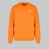 Uomo Aquascutum | Felpa Senza Cappuccio Aquascutum Active Small Logo Crew Neck Fleece Arancione