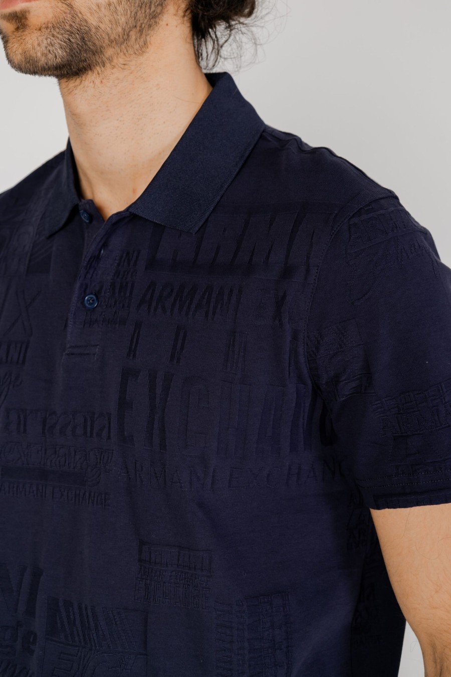 Uomo Armani Exchange | Polo Manica Corta Armani Exchange Blu